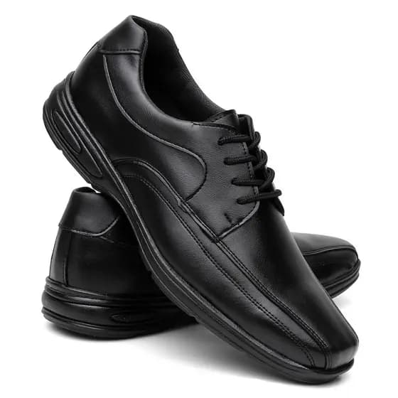 Sapato Social Casual Comfort Sola Anti-Stress Couro Eco Palmilha Gel ENVIO IMEDIATO !!!