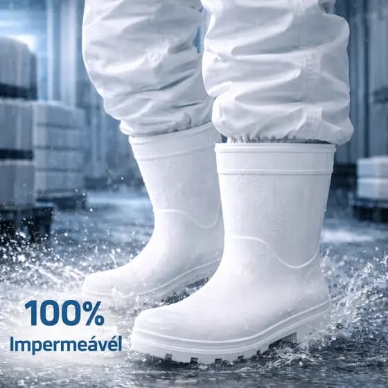 Bota Botina Galocha Impermeável Com CA Produto Original Para Açougueiro Roça Limpeza Hospital