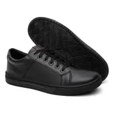 Tenis Masculino Em Couro Ecológico + Palmilha Confort