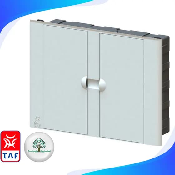 Centro de Distribuição 16 DIN Taf - Quadro de Distribuição Branco e Fume