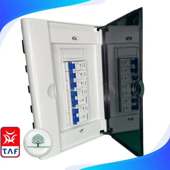 Centro de Distribuição C/ Disjuntores, Barramento Neutro e Terra 8 Din  - Centrinho Quadro TAF