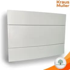 Quadro Centro Distribuição 12 Din Transparente e Branco, Reversivel Krausmuller