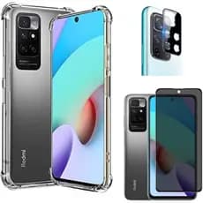 Kit Capa Capinha, Película 9D 3D Privacidade, Película de Câmera 3D para Redmi 10 / Redmi 10 Prime