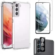 Capa Capinha para Galaxy S21 FE 5G + Película de Vidro + Película de Câmera