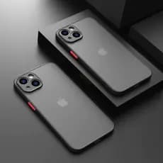 Capa Capinha Anti Impacto Preta Translúcida Com Proteção de Câmera Compatível Com iPhone 13, 13 Pro, 13 Pro Max