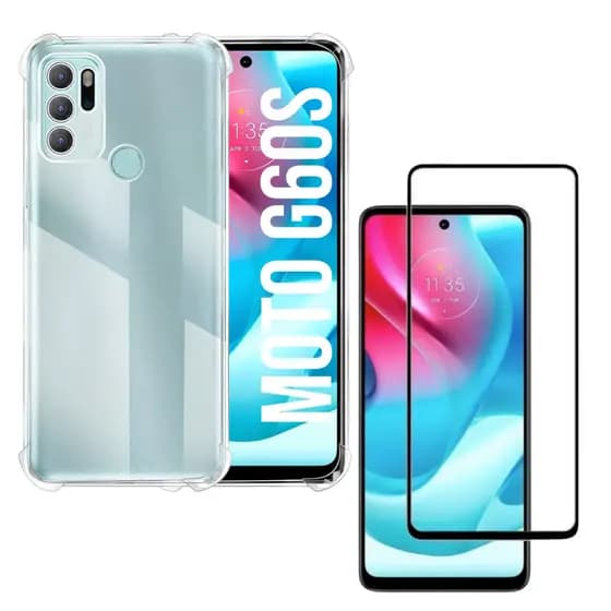 Capa Capinha Anti Impacto Para Moto G60s Tela de 6.8 polegadas + Película 9D Premium Cerâmica