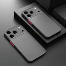 Capa Capinha Preta Translúcida Com Proteção de Câmera Para iPhone 17, 17 Air, 17 Pro, 17 Pro Max