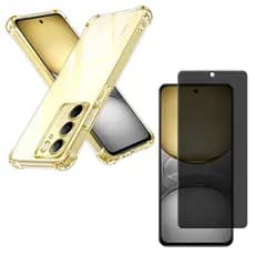 Capa capinha Anti Impacto + Película 3d 9d Priva P/ Realme C51, C53, C55, C61, C63, C73, C75, Note 50, Note 60, Note 70