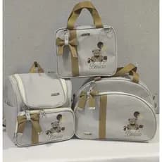 kit Bolsas Maternidade Luxo 3 peças  personalizada Baby Triple