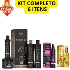 Kit Capilar Shampoo Condicionador Máscara de hidratação  Leave in protetor termico cabelo óleo para cabelo  6 itens
