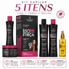 Shampoo e condicionador máscara de hidratação leave in e óleo para cabelo Liso com Força Bio Instinto