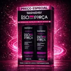 Kit shampoo e condicionador Liso com força crescimento acelerado oferta relampago hoje