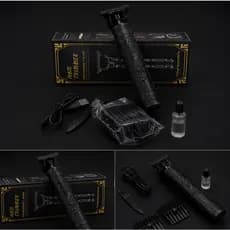Maquina De Acabamento E Cortar Cabelo Sem Fio Daling Dl-1073a Dragão Dourado preto ou Buda 110/220v