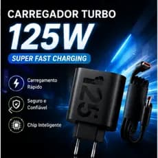 Carregador Turbo 125w Tipo C 68w tipo-c  Para Tudos os telefones celuares tipo-c