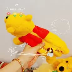 Puff abelhinha saco de caneta fofo Pooh pequeno urso caixa de papelaria estudante caixa de lápis de grande capacidade bo