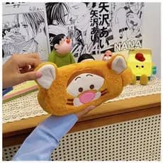 Bolsa de Pelúcia Winnie the Pooh Tigger Fofa Infantil Estojo Necessaire Bolsa de Mão Organizador