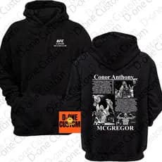 Blusa De Frio Casaco Conor McGregor Moletom Luta Fãs Ringue UFC Anthony Nome Estampado Frente Costa