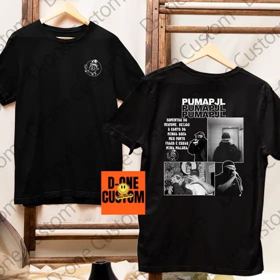 Camisa Camiseta PumaPJL Logo Estampado Frente Costa Pato Comentou Do Perfume Mascarado