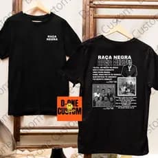 Camisa Camiseta Raça Negra Samba Pagode Estilo Casual Show Homenagem Grupo Musical Hits Estampado