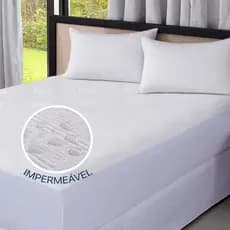 Kit Capa Protetora Impermeável para Colchão SILENCIOSO em Tecido Jacquard Premium - Vários Tamanhos e Berço