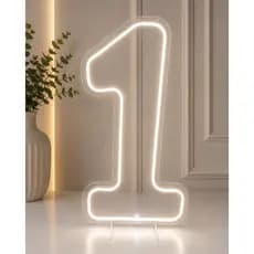 Número Neon Led 50cm 1 Frio Luminoso Aniversários-1 un