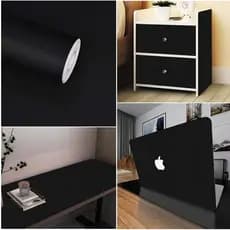 Papel Adesivo Envelopamento Geladeira Preto Blackout 1M X 45CM