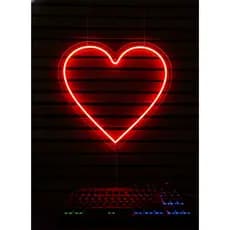 Coração LED Neon 50 cm - Decoração Romântica e Aconchegante!