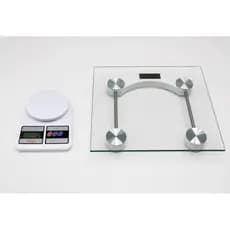Kit Balança de Banheiro ( até 180kg ) + Balança de Cozinha ( até 10Kg )
