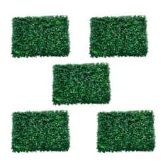 kit 05 placas grama buchinho 40x60cm artificial parede verde muro inglês
