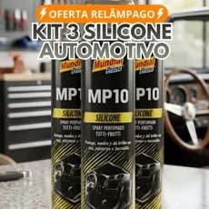Silicone Spray Automotivo 300ml Perfumado Tutti Frutti Proteçao e Brilho Couro Plastico Borrachas