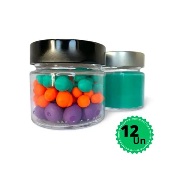 Kit 12 Pote de Vidro para Vela Pianezza 210ml Tampas Metalicas Geleias Doces