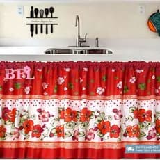 Cortina De Pia Estampado 140x 80cm - Casa Decoração