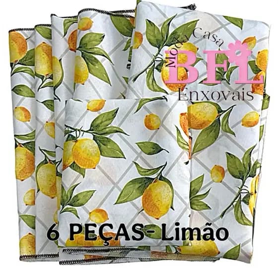 Jogo Americano 6 peças Estampado- Kit De Cozinha 6 Peças- Casa Decoração.