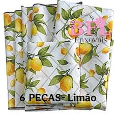 Jogo Americano 6 peças Estampado- Kit De Cozinha 6 Peças- Casa Decoração.