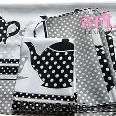 Jogo Americano 6 peças Estampado- Kit De Cozinha 6 Peças- Casa Decoração