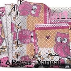Jogo Americano 6 peças Estampado- Kit De Cozinha 6 Peças- Casa Decoração
