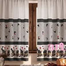 Cortina De Cozinha Para Vitro casa e decoração 200cm X 130cm - CARIJÓ