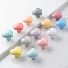 Adorável Coração Forma Cabinet Knob Simples Cerâmica Wardrobe Porta Gaveta Handle