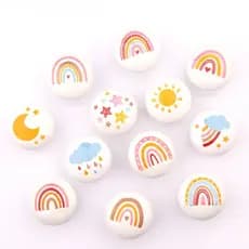 Desenhos animados Padrão Gabinete Knob Cerâmica Bonito Gaveta Handle Eco-Friendly Kindergarten Handle