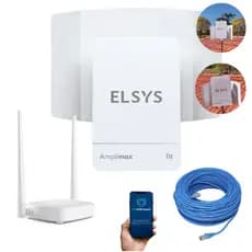 KIT AMPLIMAX FIT + ROTEADOR E 15 METROS CABO RJ45