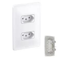 TOMADA DUPLA 2P+T  10A PIAL ZEFFIA LEGRAND  - COD 680111
