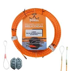 Sonda Passa Fio Rei da Sonda Profissional Hard Work Helicoidal 20 metros - 4.5mm e 5.5mm