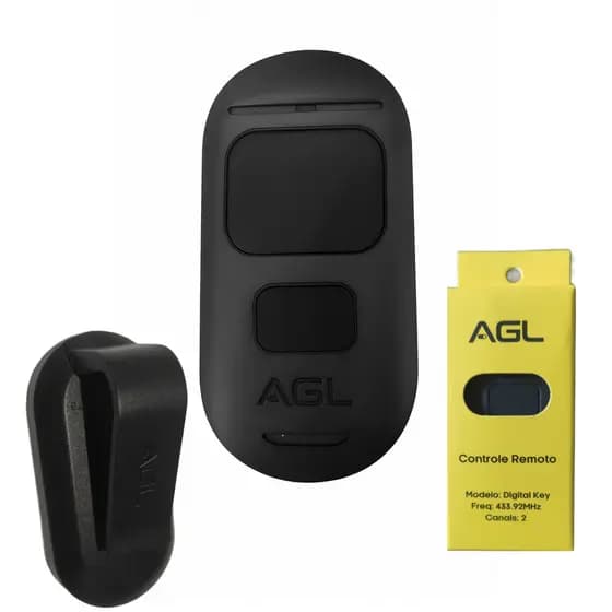 Controle Remoto AGL Digital Key 433mhz para motores, fechaduras e controles de acesso