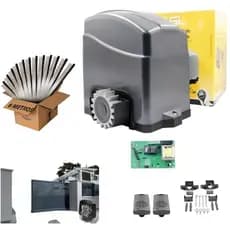 Kit Motor de portão eletrônico deslizante AGL Trino Light 220V 300kg com 06 metros de cremalheiras