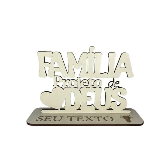 Kit Lembrancinhas Encontros Eventos e Retiros Família MDF Branco - Lembrança PERSONALIZADA