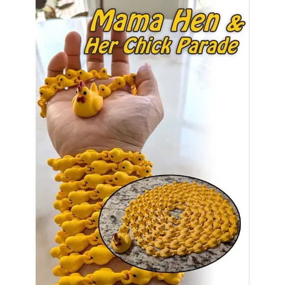 Bichinhos Articulados 3D Fofinhos | Polvo, Borboleta, Água-Viva, Cobrinha e Galinha com Pintinhos