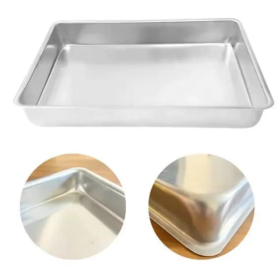 FORMAS RETÂNGULARES OTIMAS PARA MASSAS DE BOLOS - TORTAS E OUTROS -ALUMINIO RESISTENTE FIRME.