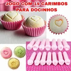 KIT COM 14 CARIMBOS PARA BRIGADEIROS E DOCINHOS