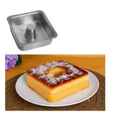 FORMA QUADRADA COM FURO TORTA SUIÇA MED 15X6 CABE NA AIR FRYER DE 4 LT