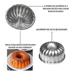 FORMA SUIÇA GOMADA - 18X7,5 CM - ALUMINIO RESISTENTE  -LINDA FORMA -M
